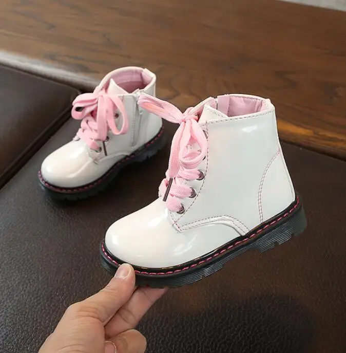 

NEW 2022 Girls Leather Boots Boys Shoes Autumn Winter PU Leather Children Boots Fashion Toddler Kids Boots Warm Winter Boots