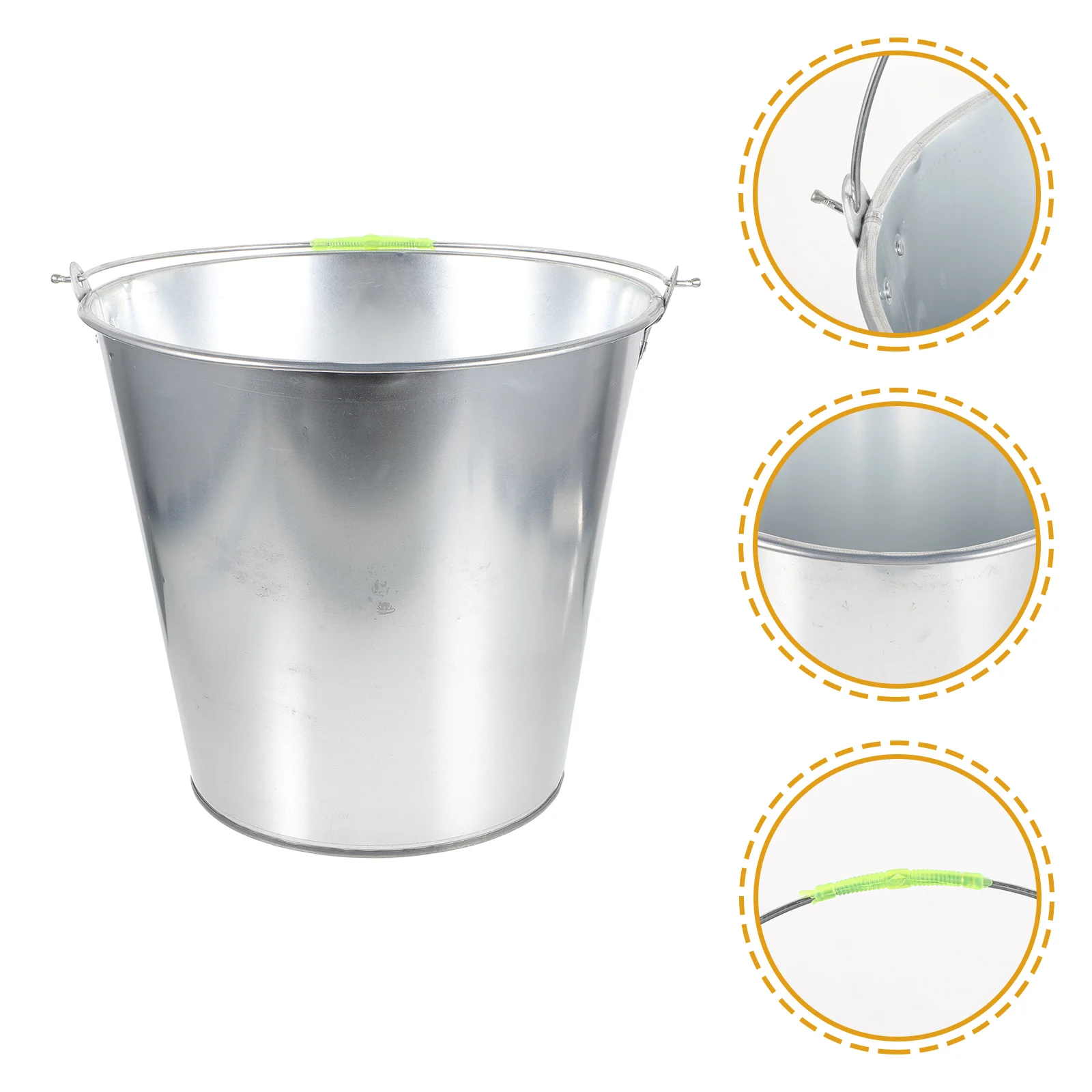 

Kitchen Waste Bucket Drum Metal Handle Large Capacity Iron Chicken Farming Equipment Trash Storage