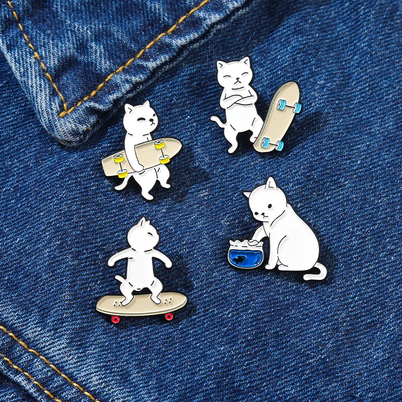 Cat Brooch Jewelry Pines Lapel Pin Badge Brooches For Clothi