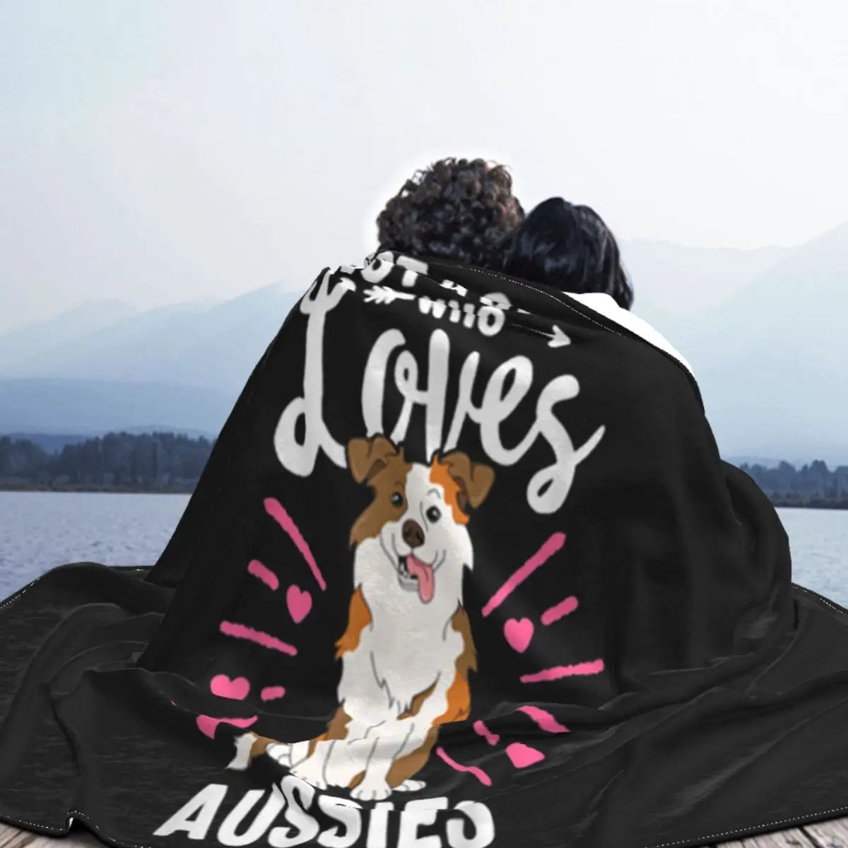 Beautiful Just A Girl Who Loves Aussies Australian Shepherd Dog Mama New Game Throw Blanket