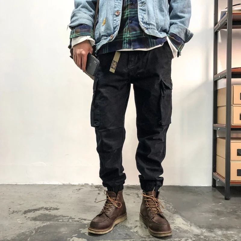

it neith BIASFashion Brand Loose Casual Working Pants American Men Amekaji Pants Ankle Banded Pants Autumn And Winter