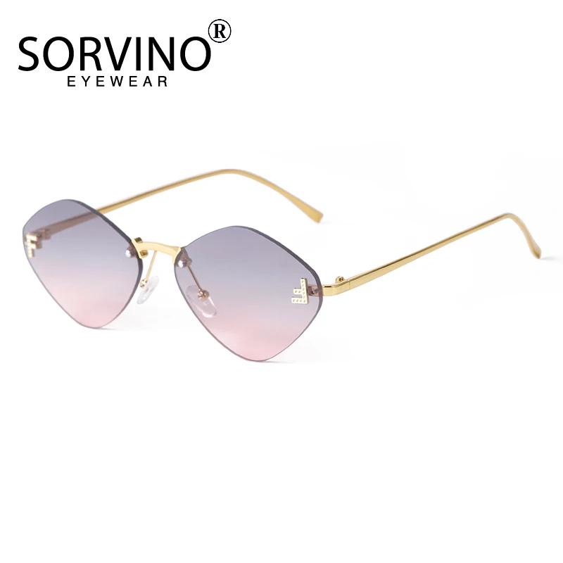 Женские солнцезащитные очки без оправы SORVINO с градиентом и металлической оправой