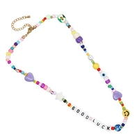 go2boho 2022 lastest fashion multiple shape and color smiling face handmade designed necklace with wholesale supported