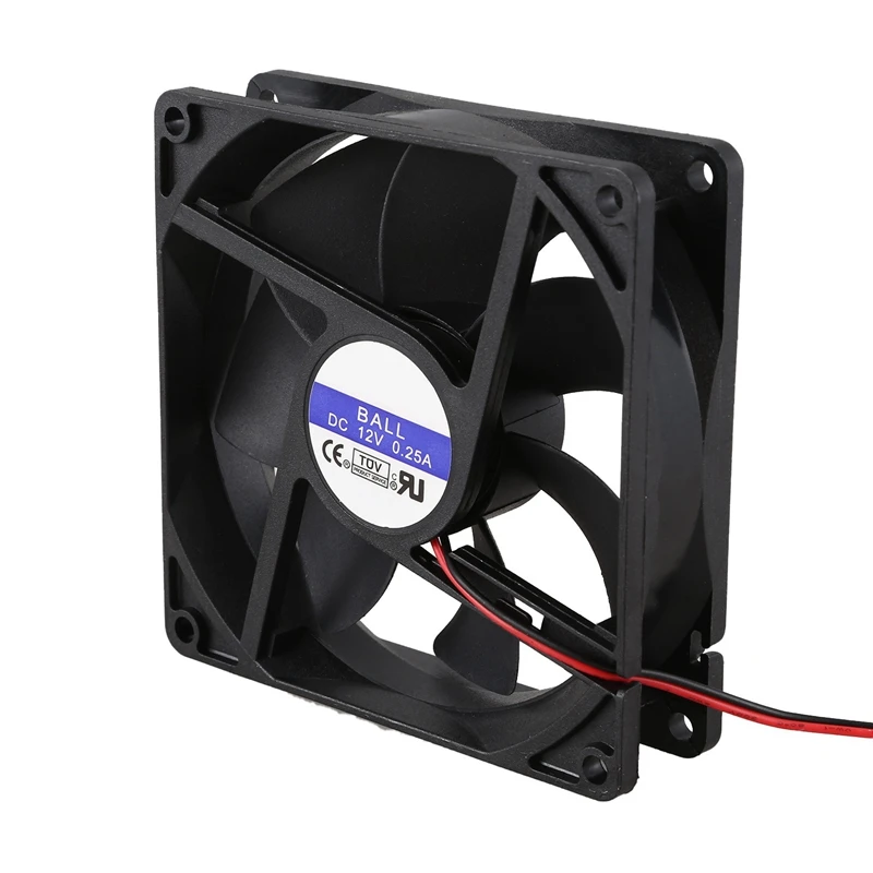 2Pcs 92Mm X92mm X 25Mm DC 12V 2Pin 65.01CFM Computer Case CPU Cooler Cooling Fan |
