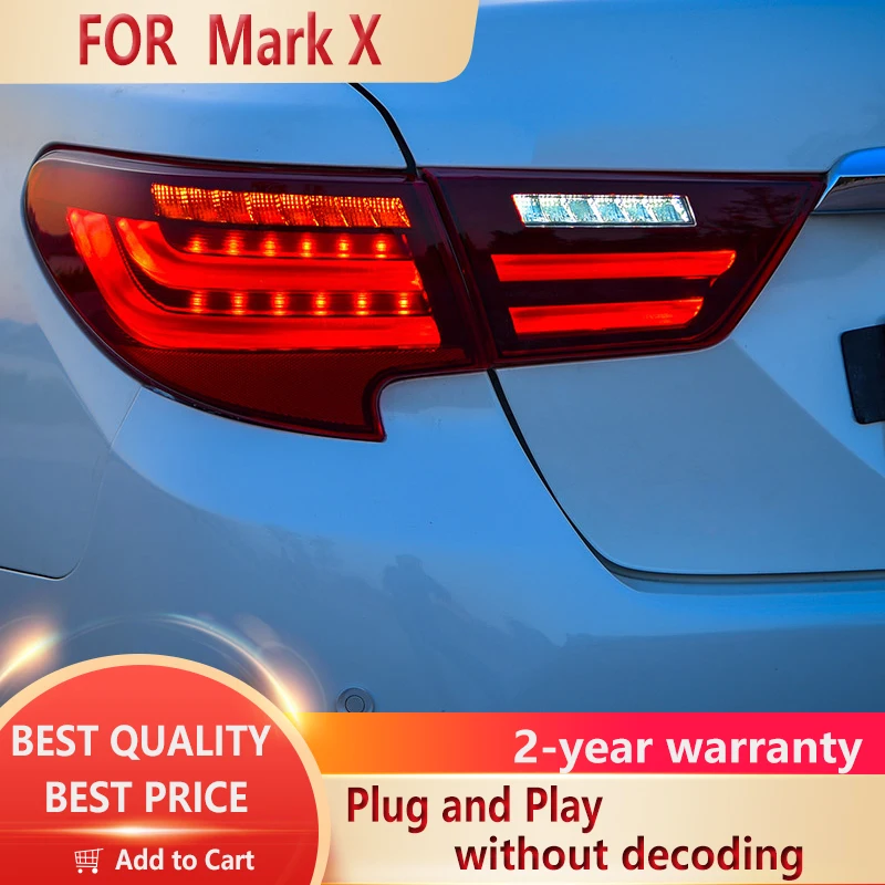

Задние фонари для Toyota Mark X 2014-2019, новые светодиодсветодиодный задние фонари Reiz, Светодиодные ДХО, сигнальные тормозные задние автомобильные ...