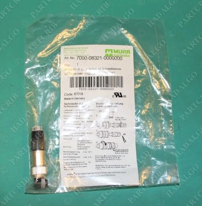 

Мужской прямой коннектор Murr Elektronik, 7000-08321-0000000, M8