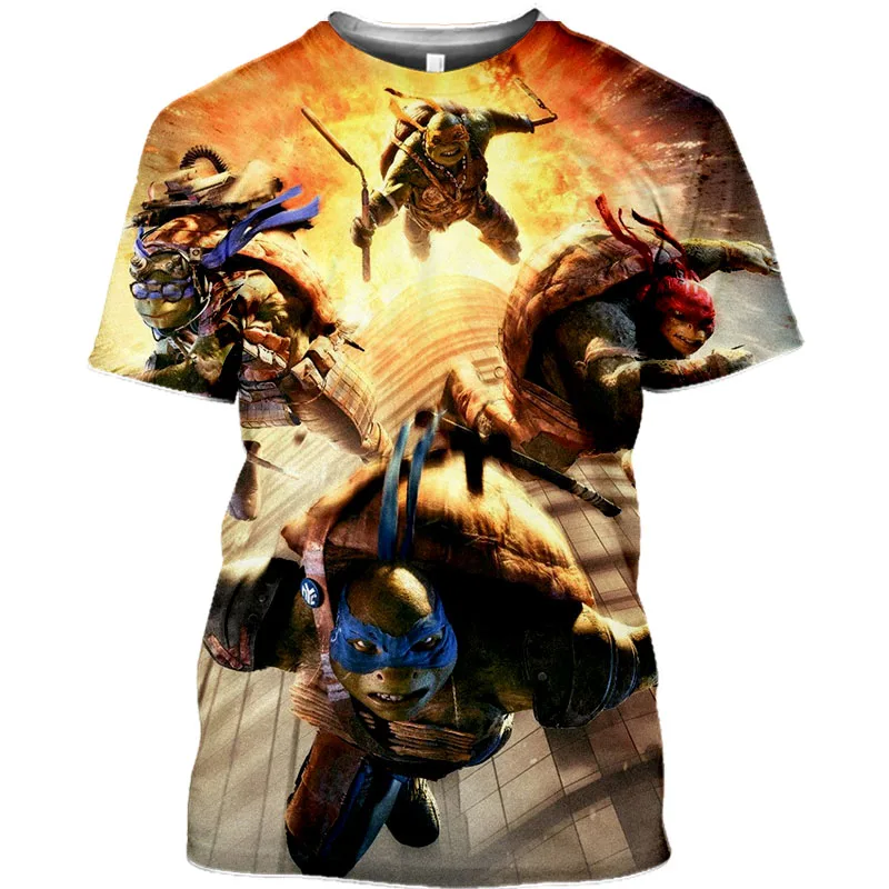 New Teenage Mutant Ninja Turtles Clown Joker  Funny T-shirt For  Girls Boys  Funny  Anime 3D Stephen King's It Kids Oversiz Tops