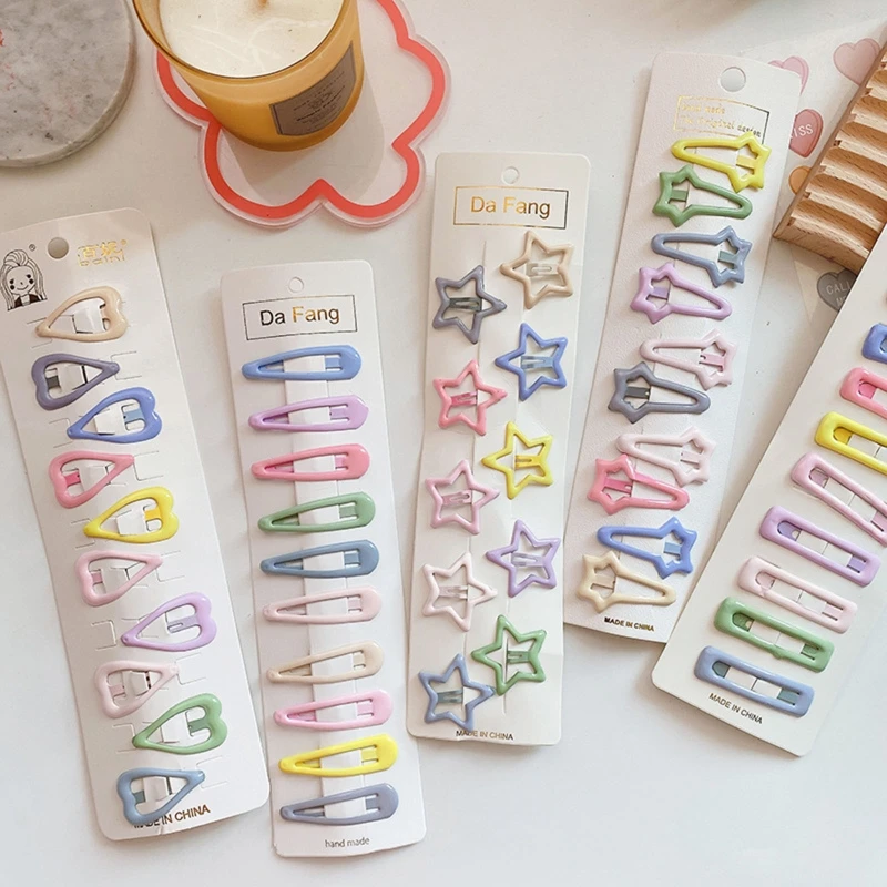 

Colorful Hair Clips Easy Snap Hair Barrettes Headwear Toddler for Head Dress Pin