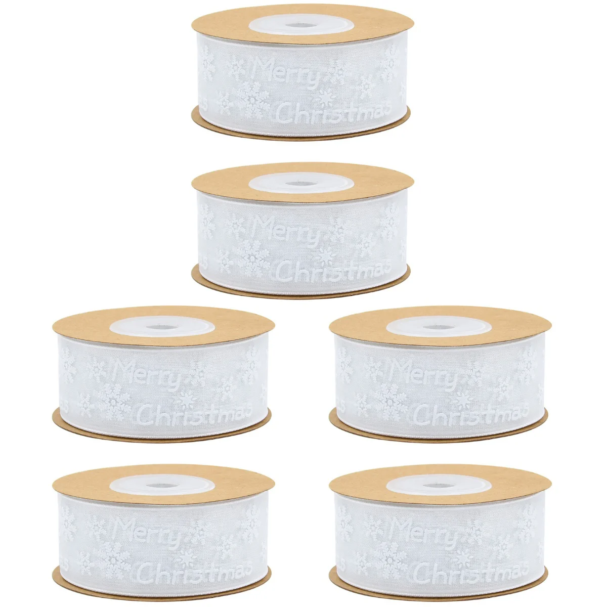 

6 Rolls Unique Xmas Gift Wrapping Ribbons Strip Christmas Riband Festival Gift DIY Supplies for Home )