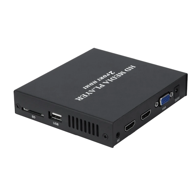 

Медиаплеер Full HD 1080P, медиа-проигрыватель с HDMI-совместимым VGA AV USB SD/MMC Mkv H.264