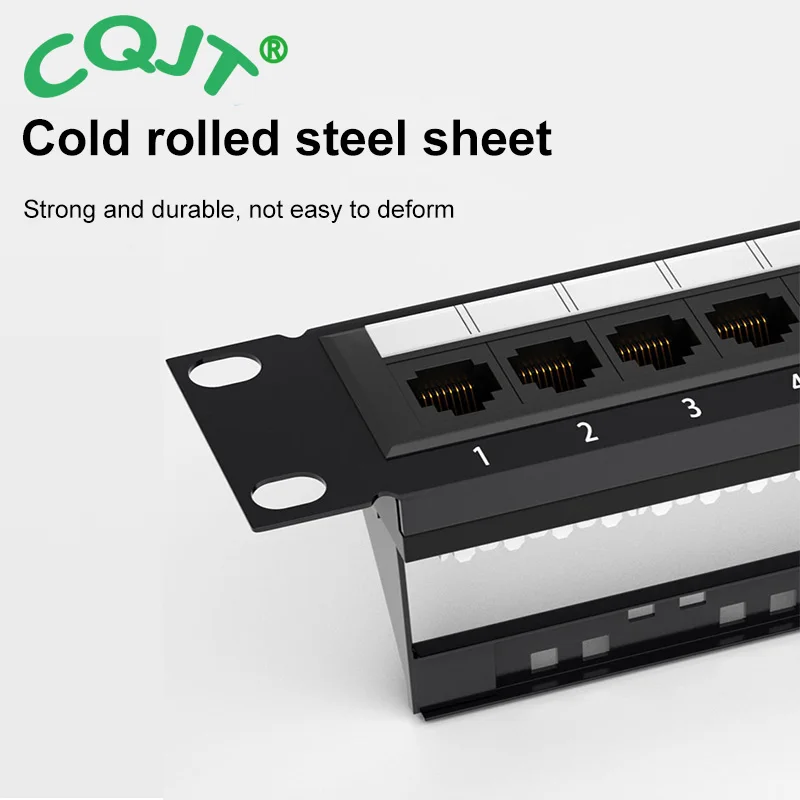 Стойка патч-панели 19-дюймовая стойка 24 порта CAT6 UTP KeyStone Модульная панель с рамкой