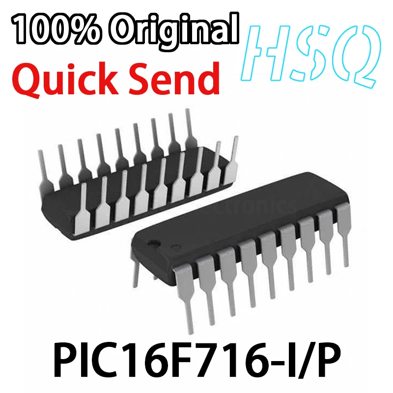 

5 шт. PIC16F716 PIC16F716-I/P прямая вставка DIP-18 новый чип микроконтроллера