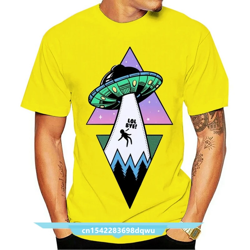 

T-Shirt Alien Abduction Men'S White New Unisex Funny Tops Tee Shirt