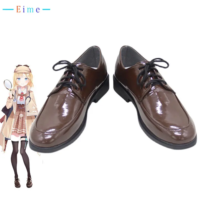 

Watson Amelia Cosplay Shoes Vtuber Cosplay Prop PU Leather Shoes Halloween Party Boots Custom Made