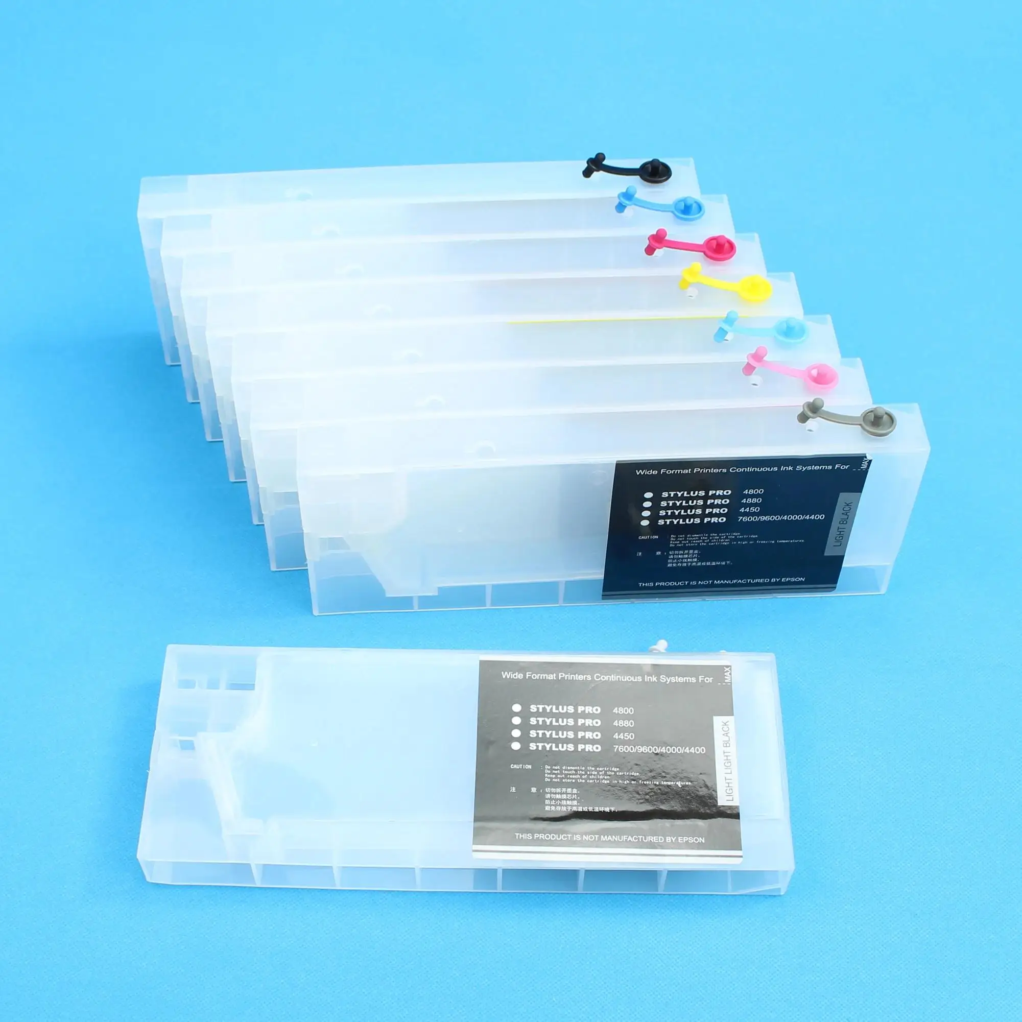 4880 4800 Перезаправляемые картриджи с чипами для Epson Stylus Pro 4400 4450 7600 9600 4000, устойчивые к растворителям, 300 мл (art.: 3920dcc345797) - 3920dcc345797