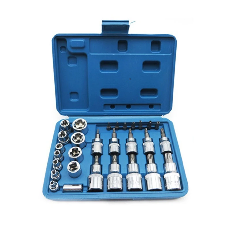 

Practical Torx Socket Bit Set for CR-V Steel Male Female Sockets Ket 1/4" 3/8" 1 Drop ship