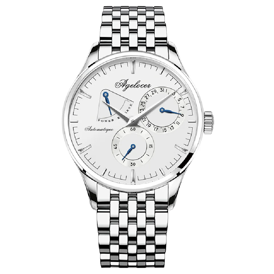 

Agelocer Design Luxury Men Watches Automatic Watch Men Stainless Steel Waterproof Power Reserve Business Mechanical Watches