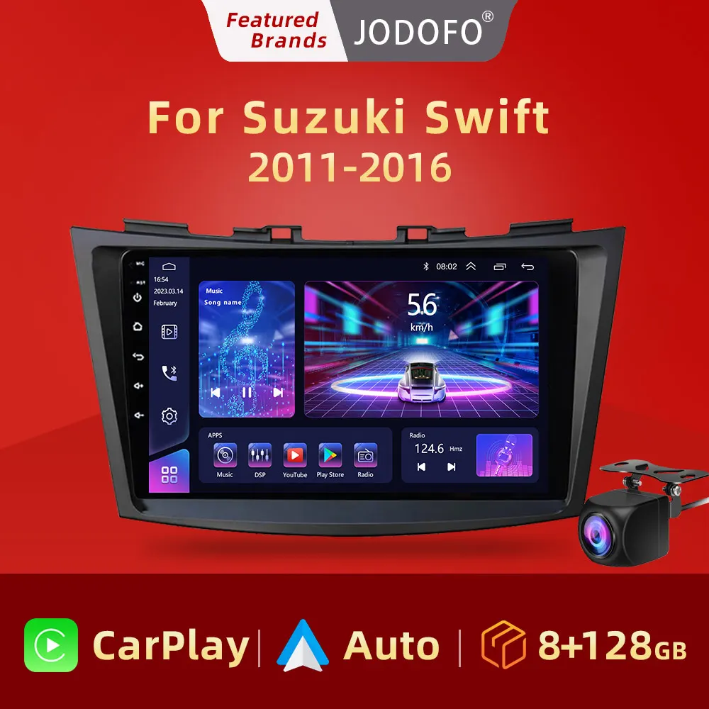 Автомобильный радиоприемник Jodofo стерео Android 12 для Suzuki Swift 4 2011 2012 2013 2014 2015