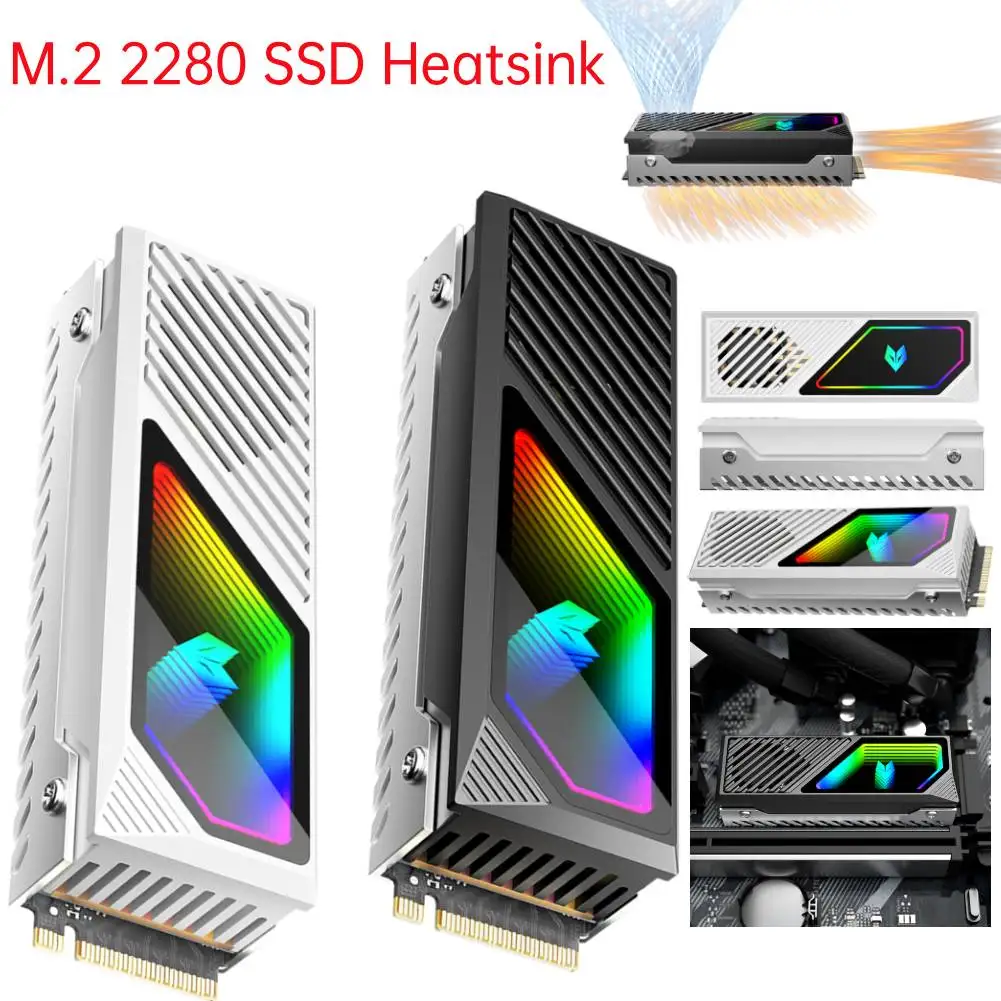Радиатор SSD RGB M.2 2280 5 В 3-контактный радиатор твердотельного накопителя ARGB