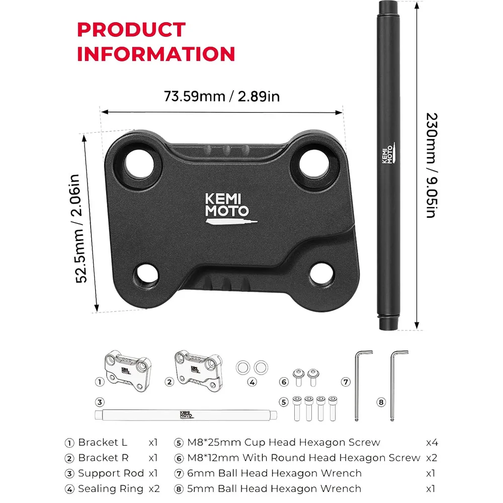 Для Talaria XXX комплекты удлинительных кронштейнов для подножек электрического