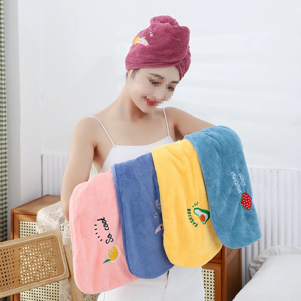 

Women Girl's Microfiber Shower Cap Towel Bath Hats for Women Dry Hair Cap Quick Drying Soft for Lady Turban Head