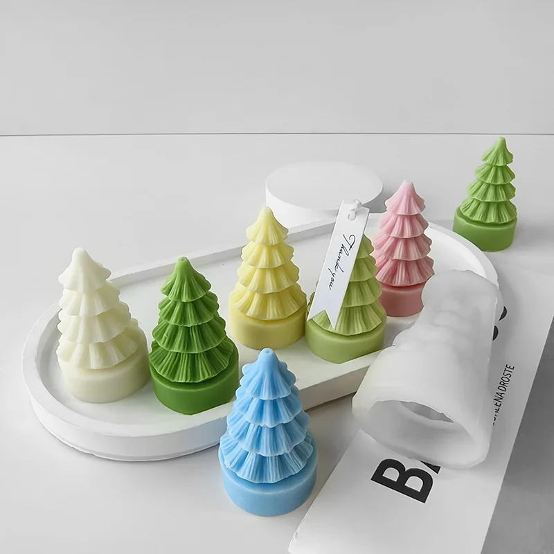 DIY мини-рождественская елка силиконовая форма ручной работы ароматическая свеча