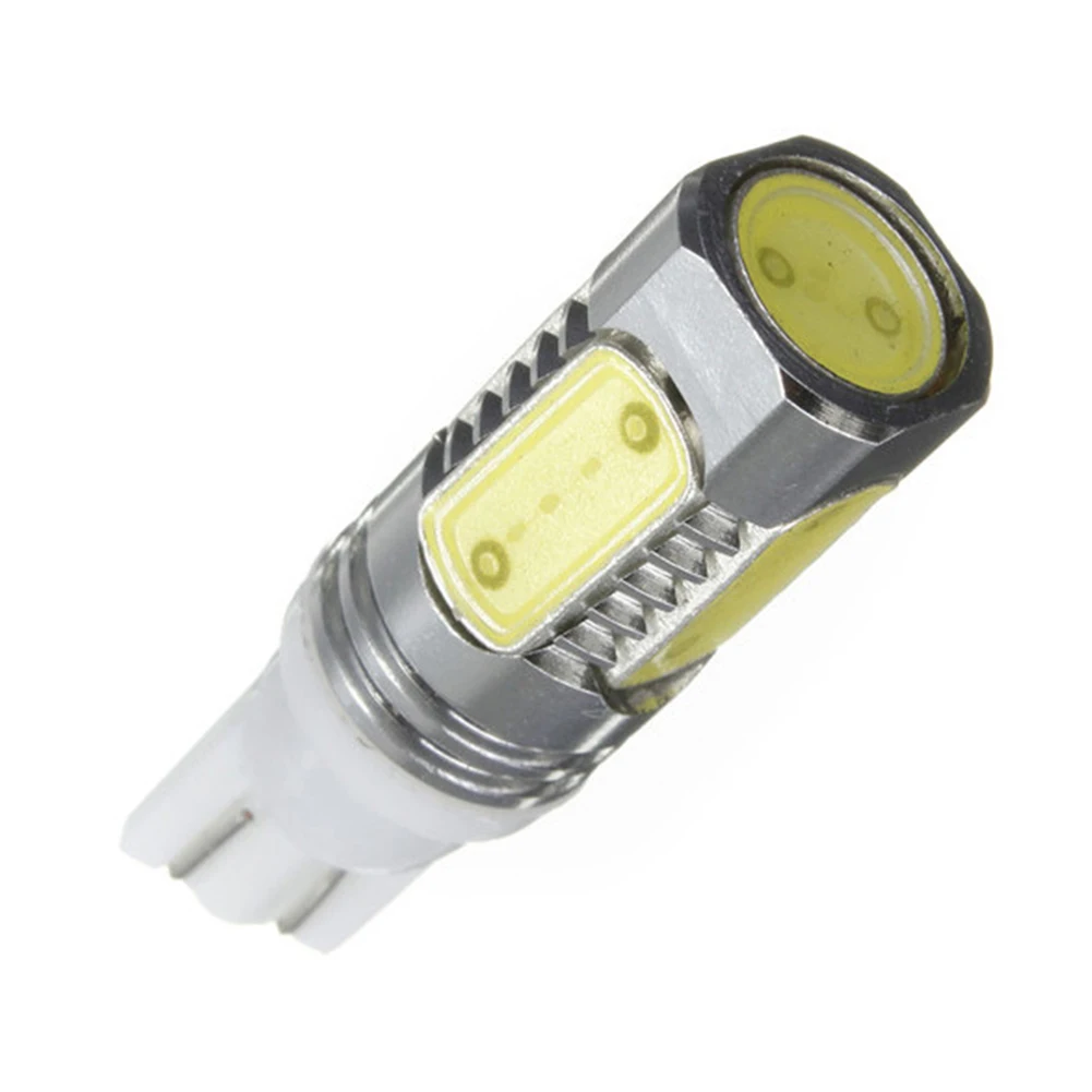 

2pcs 12V T10 LED COB Bulb High Power Projector 168 194 Car Turn Signal Light 6000K White Universal Car Lights Lamp Beads