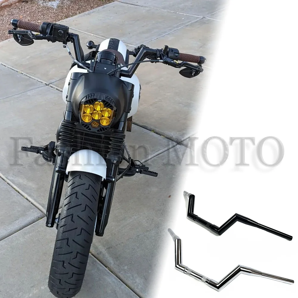 

Motorcycle 1-1/2" inch custom handlebars For Indian Scouts Hussar Bobber Custom Handlebar Steering Wheel