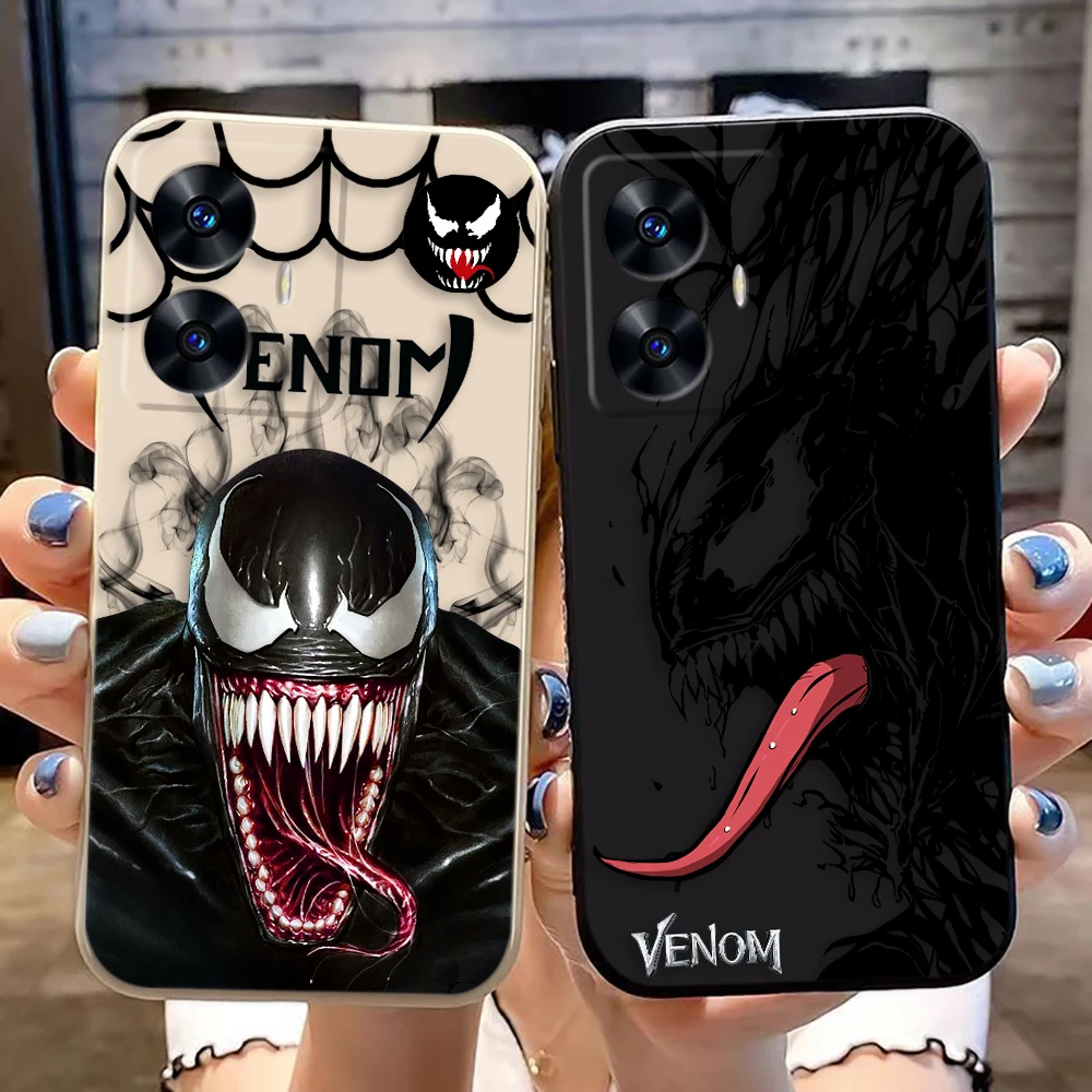Чехол для телефона Marvel villain Venom Realme C65 C63 C53 C35 C55 C33 C30 C21Y C20 C12 C11 GT 2 XT NARAO 20 30 50 Funda