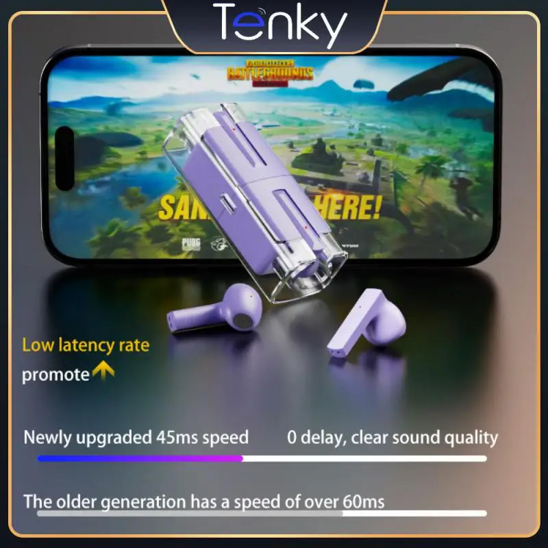 

Low-delay Semi-in-ear Headphones Black Earbuds Hifi Sound Touch Smart Sports Headset Stereo For Iphone Samsung Xiaomi