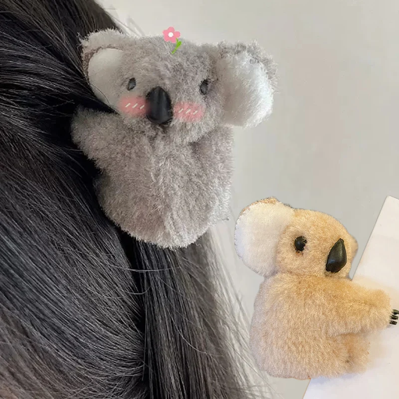 

Cartoon 3D Plush Koala Hairpin Hair Clips Hair Decoration Animal hair Claw Clip for Girls Headwear Cartoon Barrettes Accessories