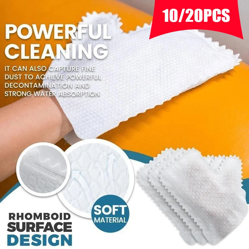 

Dust Cleaning Gloves 10/20pcs Fish Scale Cleaning Duster Gloves Reusable Household Kitchen Fiber Gloves Clean Tools