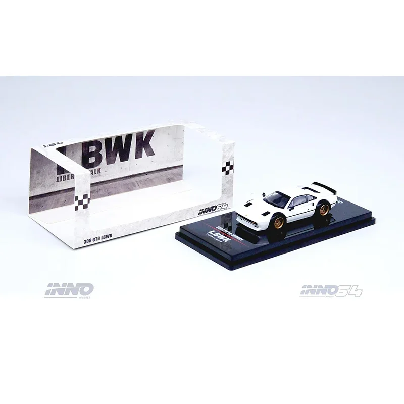 INNO 1:64 LBWK 308 GTB Белая литая диорама Коллекция моделей автомобилей Миниатюрные