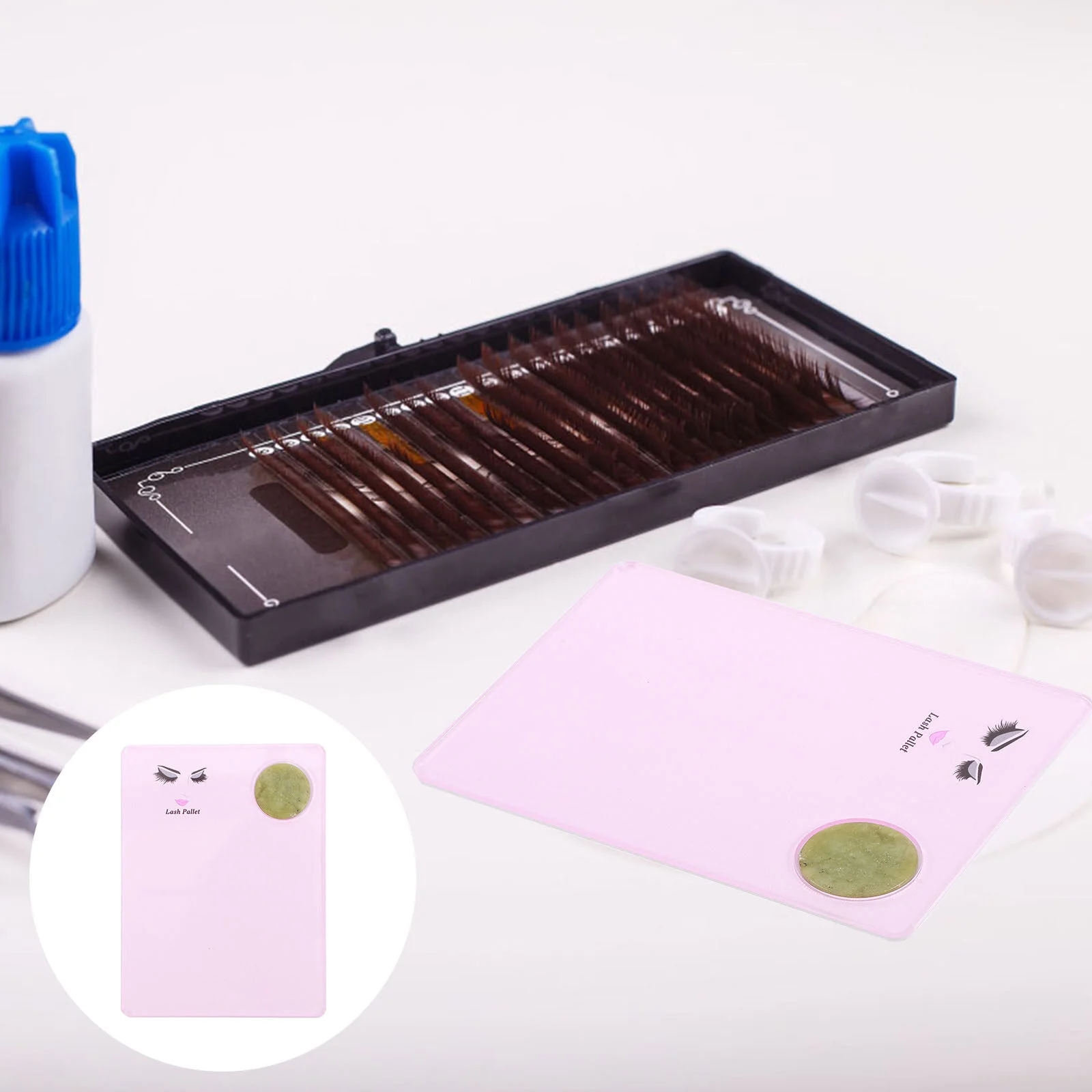 

Lash Extensions Supplies Crafts Grafting Gasket Eyelash Holder Beauty Salon Tool Hand Strap Plate Display Accessory