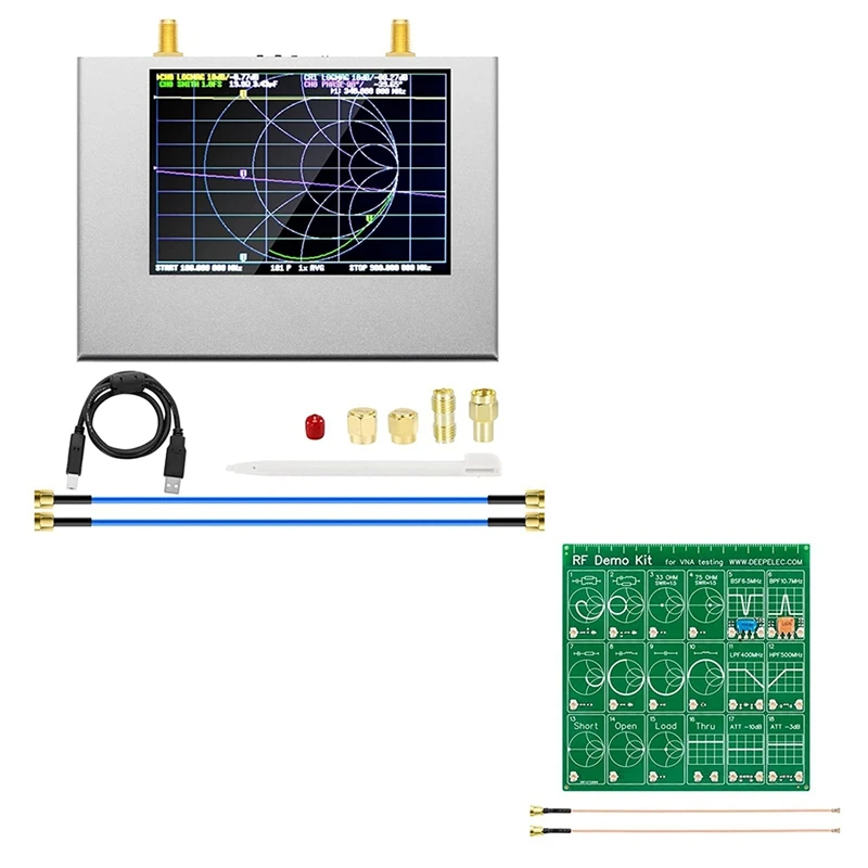 

Векторный анализатор сети Nanovna V2 PLUS4 с фильтром, аттенюатор HF VHF UHF SWR, таблица Смит с батареей 3200 мАч