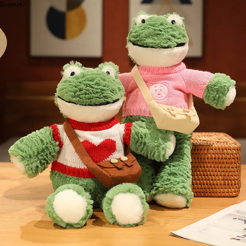 

Симпатичная одежда, лягушка, плюшевые куклы, пушистая подушка в виде животного, детский подарок на Рождество, 36 см, кавайная плюшевая улыбка,...