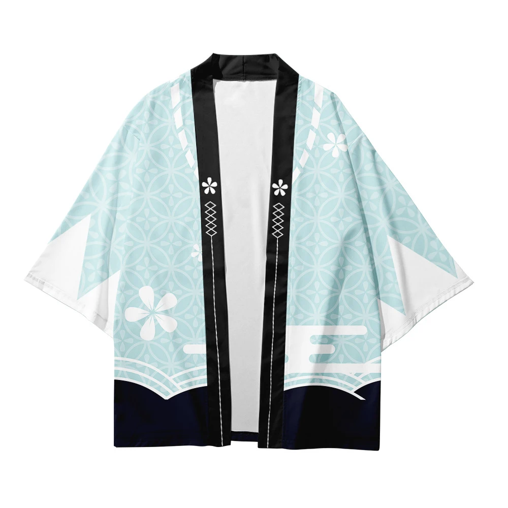 日本の着物,伝統的な黒の森のパターン,カジュアルなルーズフィットのジャケット,カーディガン16
