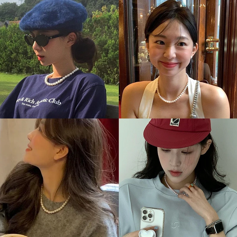 Женское ожерелье с маленьким рисовым зерном Shijia стерлинговое 925 пробы новинка 2024