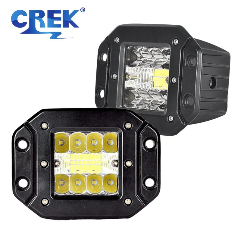 

CREK Flush Mount LED Pods 12V 24V Off Road Light Bars 5 Inch Work Lamp for ATV UTV Car Jeep Niva Lada Truck 4x4 SUV Honda Pickup