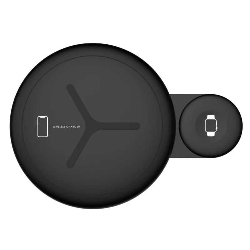 

2 in 1 Portable 10w+2w Qi Wireless Charger for Mobile Phone and Watch