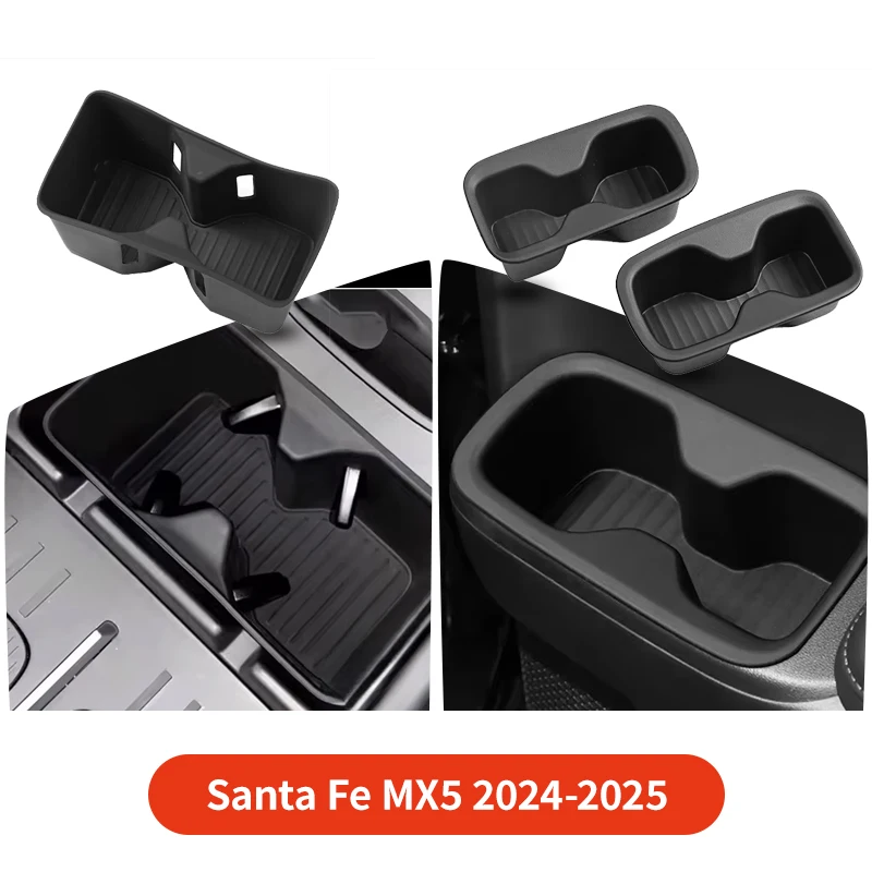 YZ для Hyundai Santa Fe MX5 2024-2025 центральный подлокотник ящик для хранения подстаканник аксессуары для салона автомобиля органайзер для уборки