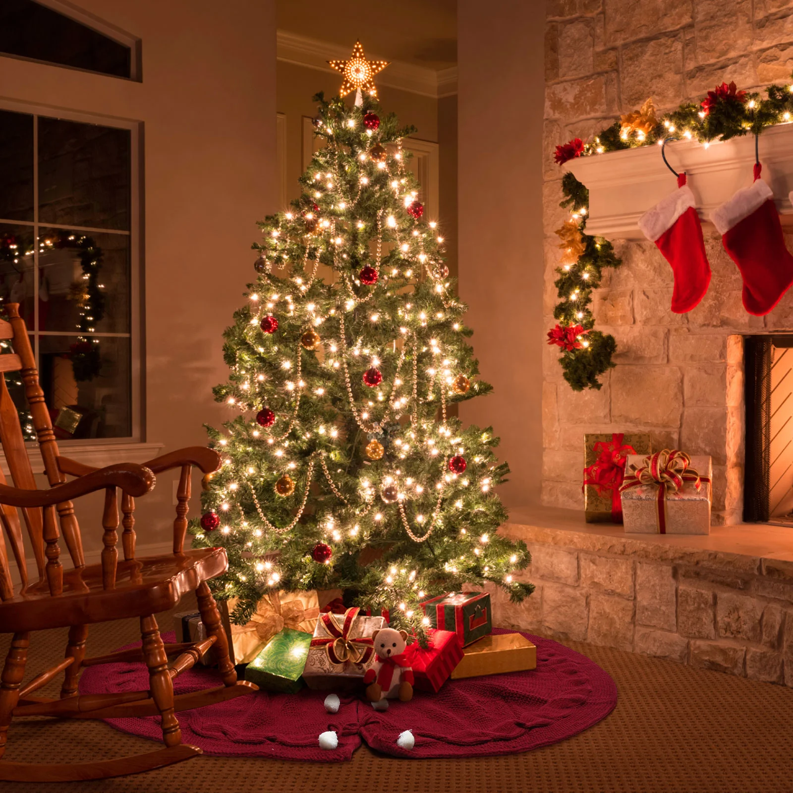 1 шт. платье для рождественской елки имитация вязаной шерсти юбка нетканый фартук