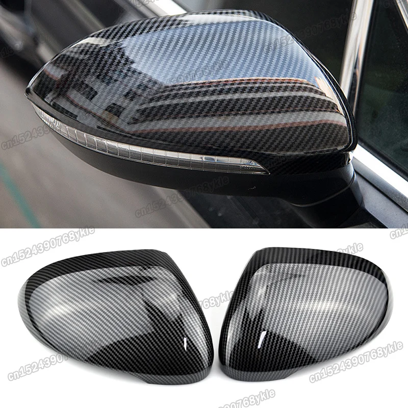 

carbon fiber car rearview cover protector trims for volkswagen arteon 2017 2018 2019 2020 2021 2022 passat cc gt accessories