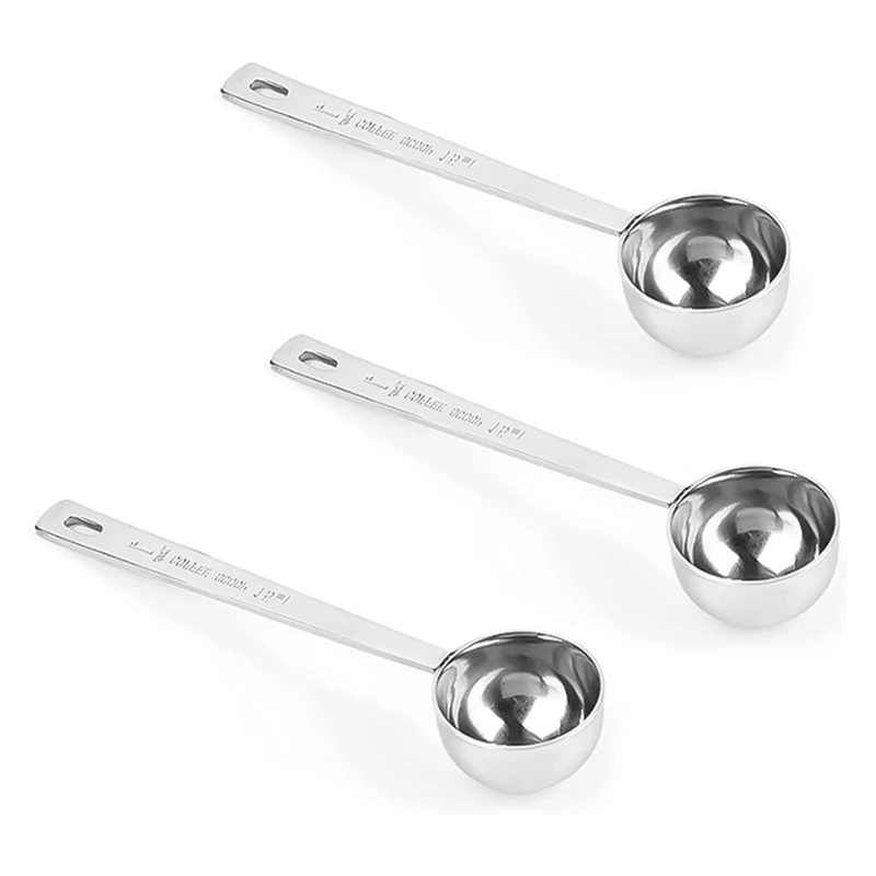 

Stainless Steel Coffee Spoon Long Handle Coffee Measuring Spoon Metal 1 Tablespoon Coffee Spoon Coffee Spoon 3 Piece Set