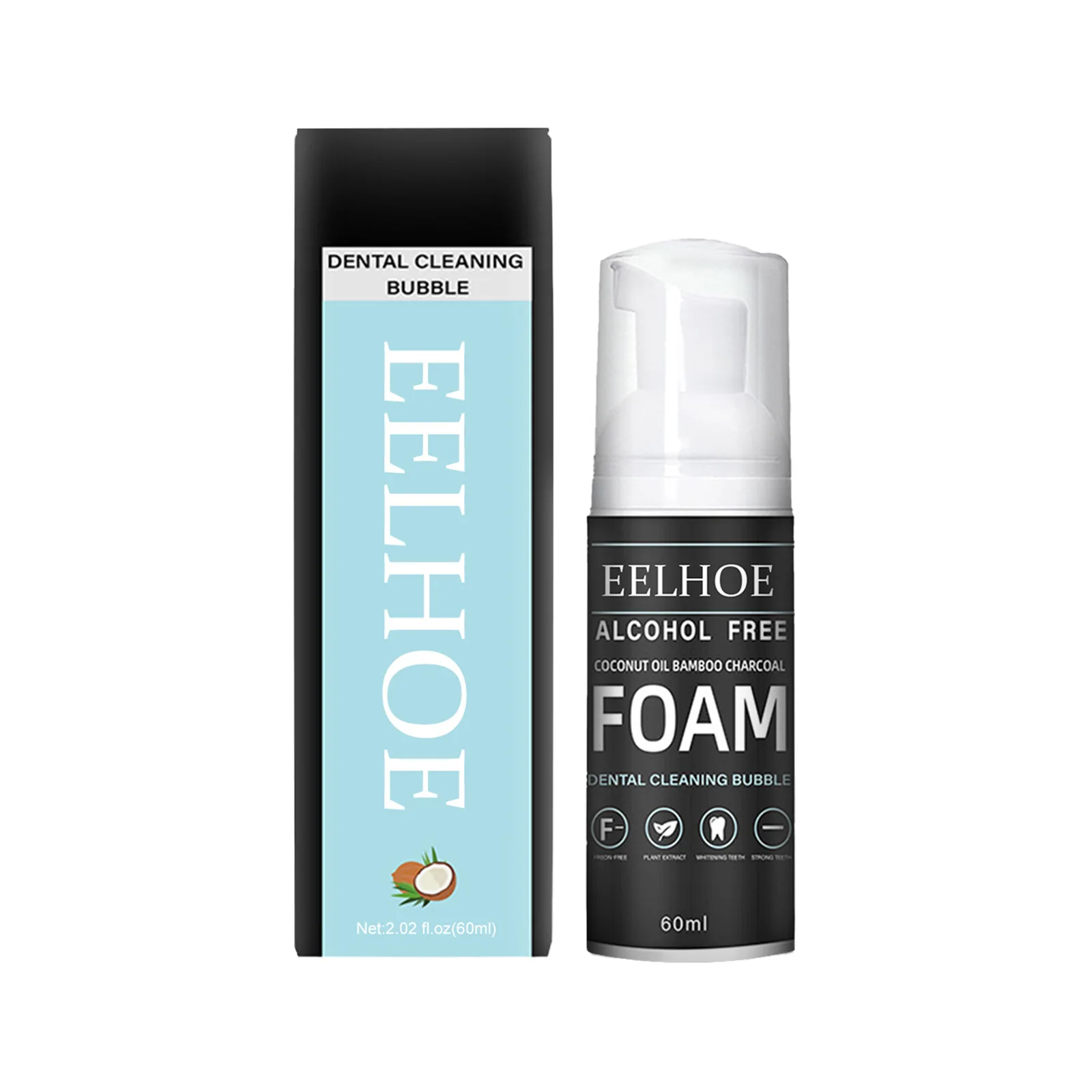 

Foam Oental Cleaning Bubble Coconut Oil Tooth Stains Removes Yellowing Fresh Breath Whitening Toothpaste Fast and Free Shipping