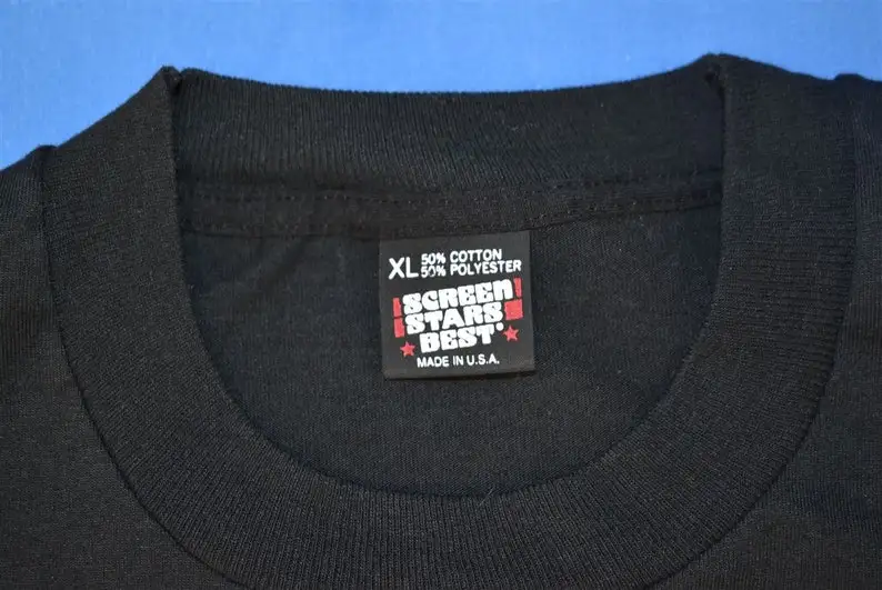 90s Virginia Beach Palm Tree Sunset Ocean Black t-shirt Extra Large