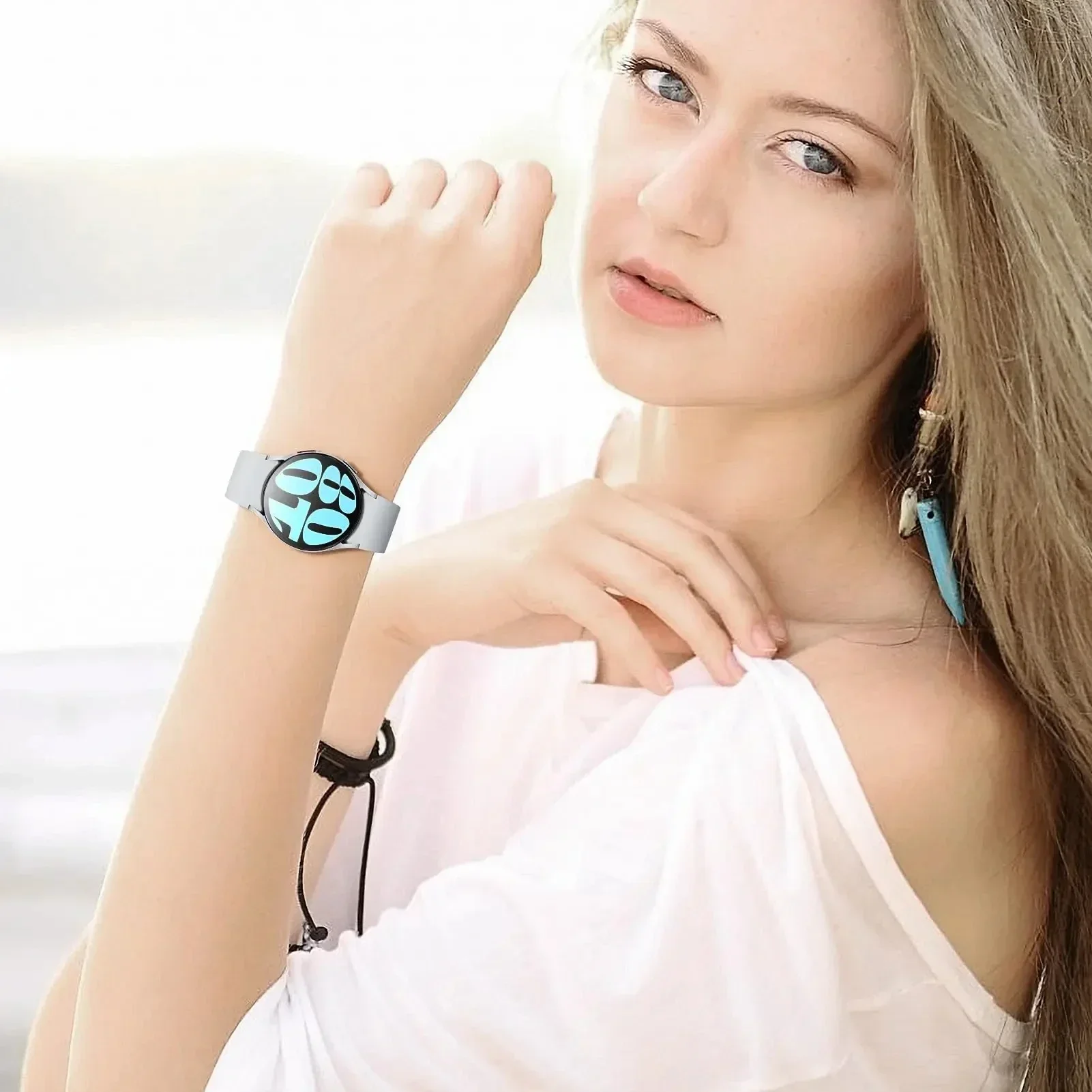 Фото Силиконовый спортивный ремешок без зазоров для Samsung Galaxy Watch 7, 6, 5, 4/5 Pro 40/44/45 мм, удобный ремешок для Watch 6, 4 Classic 47 мм, 46 мм №4