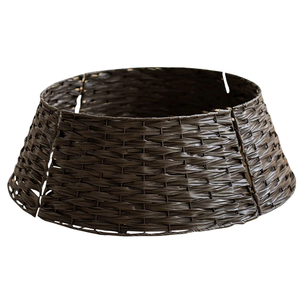 

Fence Christmas Tree Skirt Minimalist Decor Round Xmas Plastic Collars Artificial Trees