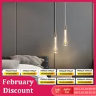 Хрустальные подвесные светильники в форме капли, современные стеклянные светодиодные подвесные светильники, подвесные светильники для спальни, гостиной, бара