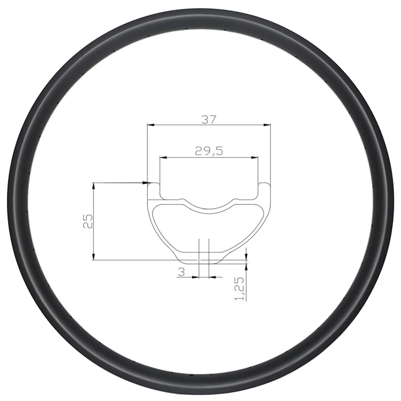 Велосипедное кольцо LIENGU 500g DH AM Enduro 29er 37 мм ассиметричное для горных велосипедов